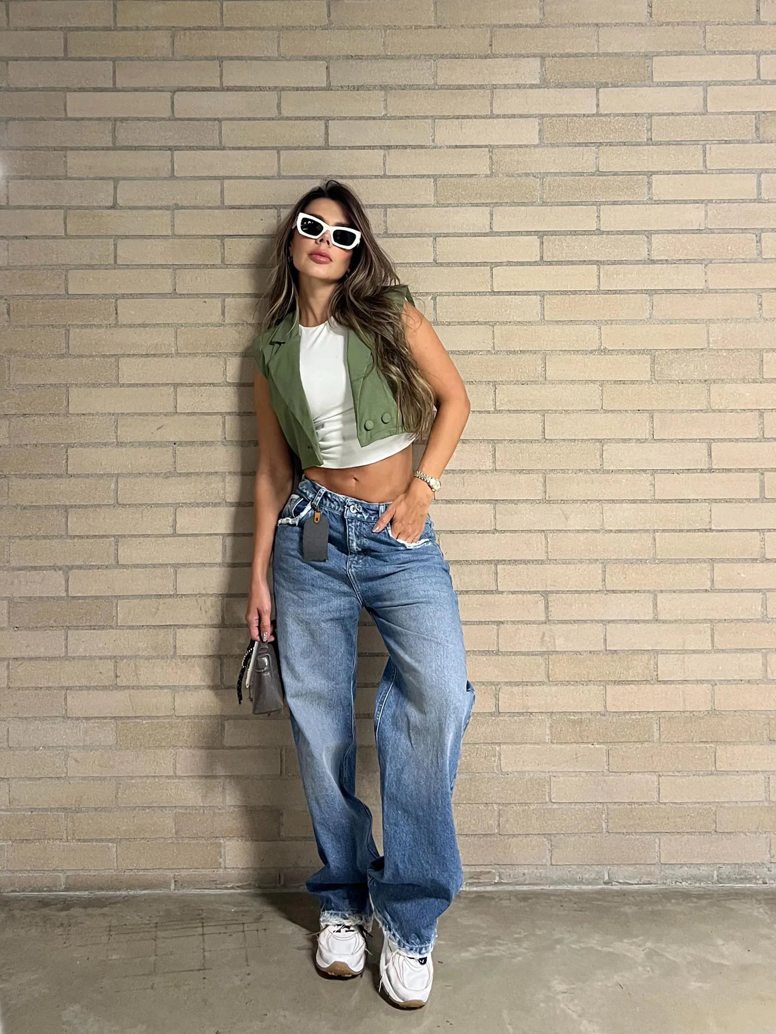 Chaleco Cropped Toscana Corte Sastre Urbano — vista 2
